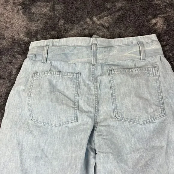 Habitual Los Angeles Wide Leg Linen Blend Belted Blue Denim Jeans 29X22.5 NWT* - Picture 13 of 16
